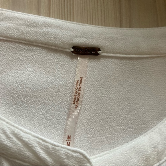 Free People Ecru Blouse size M - Picture 3 of 8